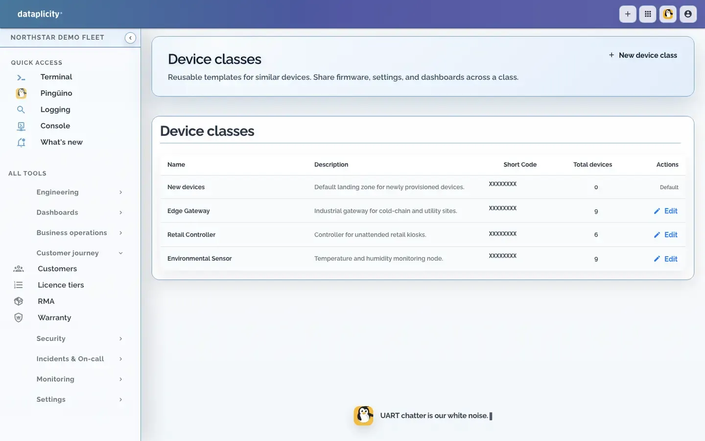 Dataplicity device classes for edge gateways, retail controllers, and environmental sensors